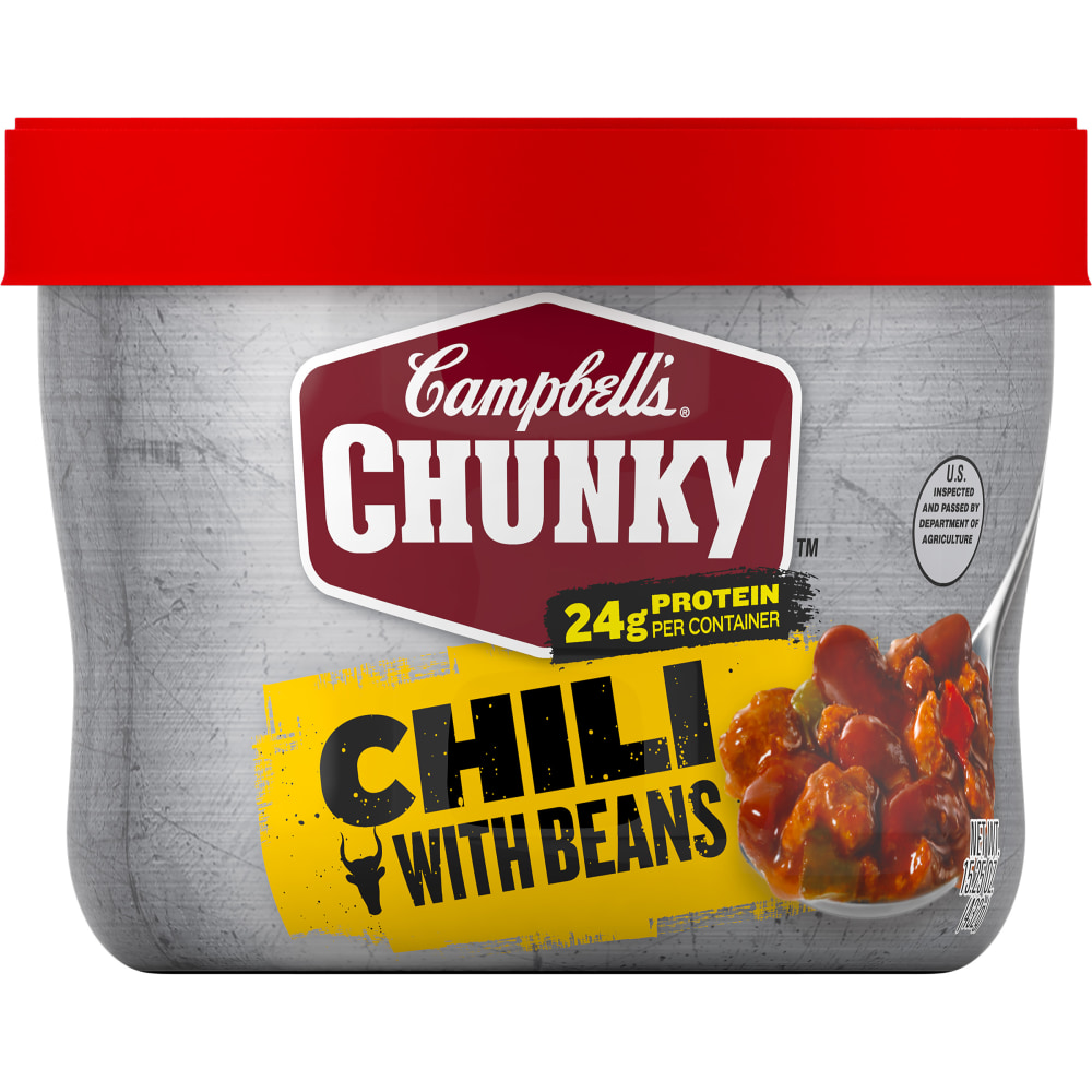 Campbells Chunky Roadhouse Beef And Bean Chili, 15.25 Oz, Case Of 8 Bowls MPN:200000015904