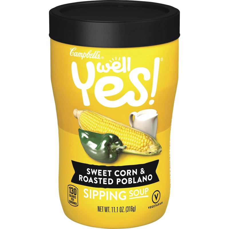 Campbells Sweet Corn/Roasted Poblano Sipping Soup - Sweet Corn & Roasted Poblano - 11.10 oz - 8 / Carton (Min Order Qty 2) MPN:24635