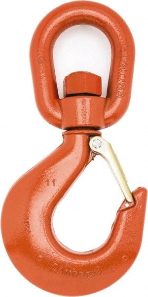 #2 Hook, 1 Ton Capacity, Alloy Steel Swivel Hoist Hook MPN:3952215PL