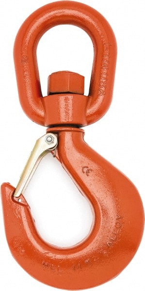 #5 Hook, 3 Ton Capacity, Alloy Steel Swivel Hoist Hook MPN:3952515PL
