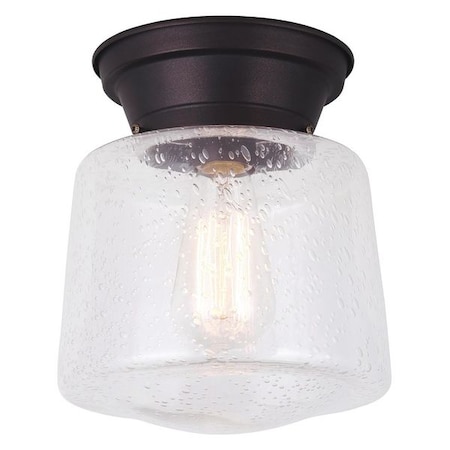 Flush Mount Light, 1 Light, 60W, 8