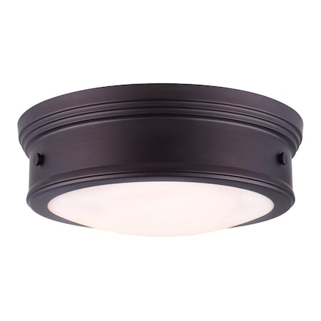 Flush Mount Light, 3 Light, 40W, 15x5-3/4