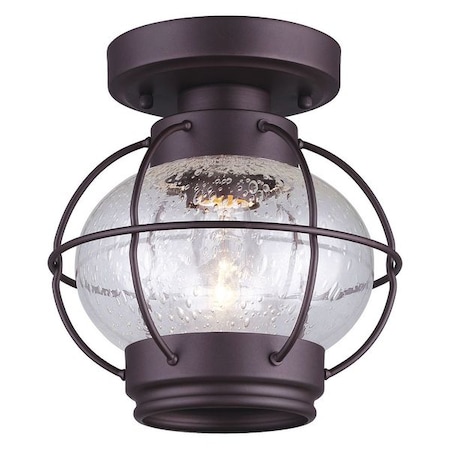 Flush Mount, 1 Light, 60W, 7-3/4x8-1/4