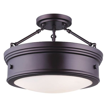 Semi-Flush Mount, 3 Light, 100W, 15x12