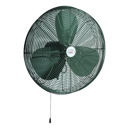 Industrial Fan, Wall Mount, 30 in Blade Dia, 120V, 11, 100/9, 068/7, 658 cfm, Oscillating MPN:CA30OSC-C
