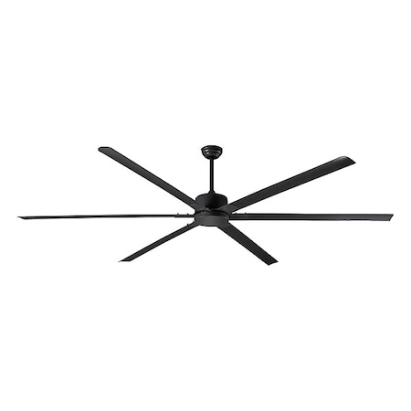 Ceiling Fan, 120 in Blade Dia, 6 Blades, 5 Speeds, 120V AC, Matte Black MPN:CP120BK