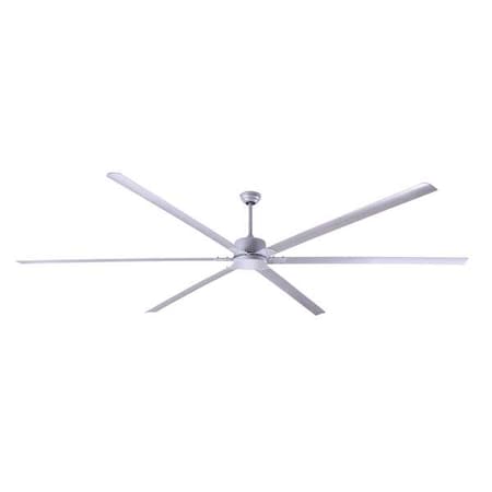 Industrial Fan, 8 ft Blade Dia, 6 Blades, 5 Speeds, 120V AC, Powder Coated MPN:CP96PG