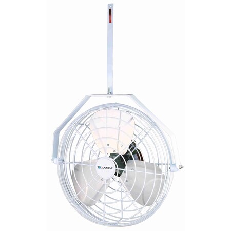 Industrial Fan, Ceiling Mount, 18 in Blade Dia, 120V, 4, 227 cfm, Non-Oscillating MPN:HAF18-W