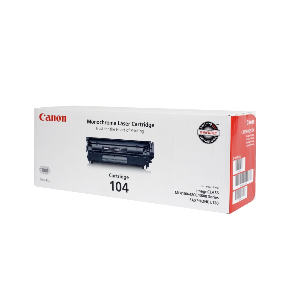 Canon 104 Black Toner Cartridge, 0263B001 MPN:0263B001BA