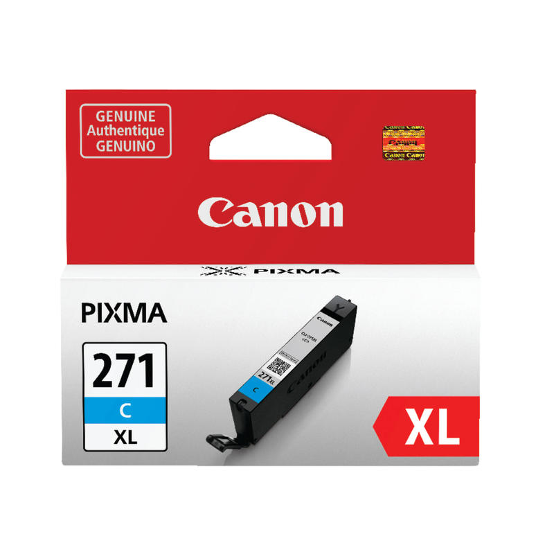 Canon CLI-271XL Cyan High-Yield Ink Tank, 0337C001 MPN:0337C001