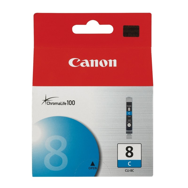 Canon CLI-8C ChromaLife 100 Cyan Ink Tank, 0621B002AA MPN:0621B002