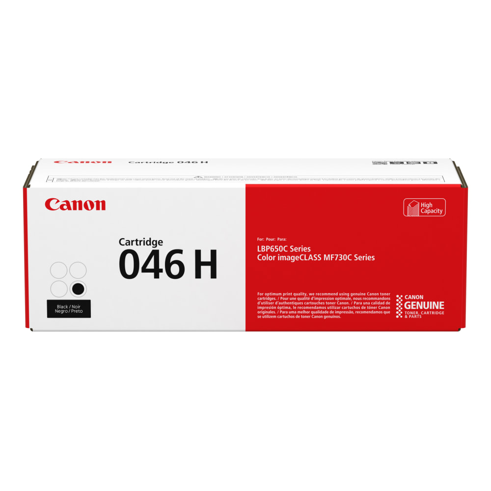 Canon 046H Black High Yield Toner Cartridge, 1254C001 MPN:1254C001AA