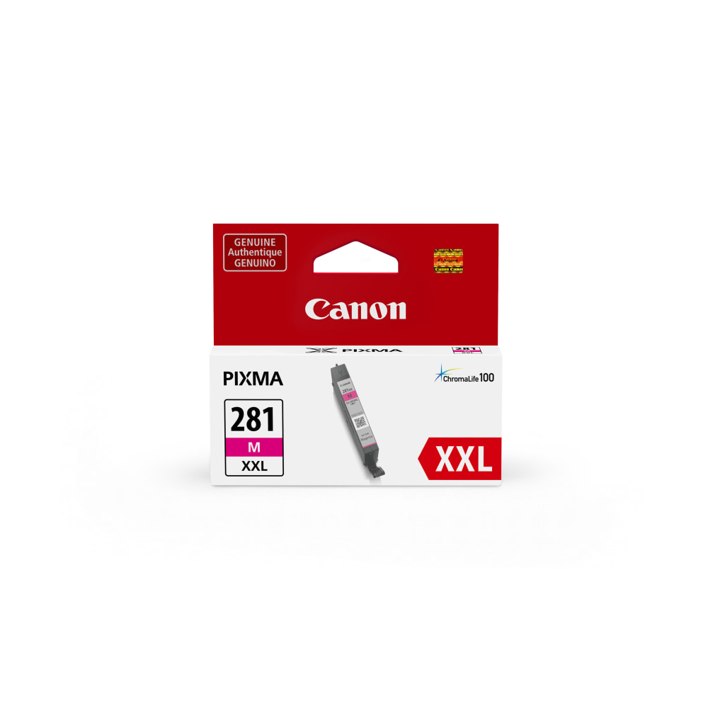 Canon CLI-281 ChromaLife 100+ Magenta Extra-High-Yield Ink Tank, CLI-281 XXL MPN:1981C001
