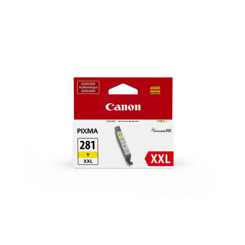 Canon CLI-281 ChromaLife 100+ Yellow Extra-High-Yield Ink Tank, CLI-281 XXL MPN:1982C001