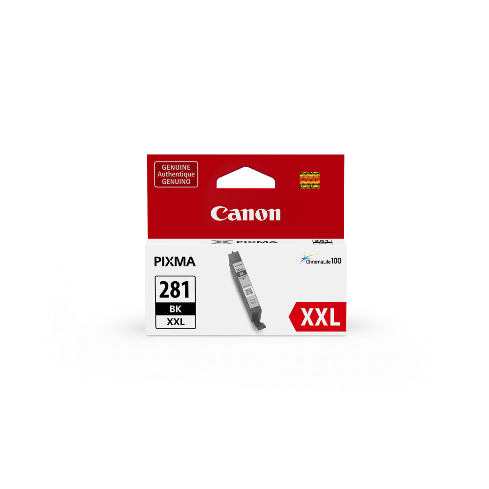 Canon CLI-281 ChromaLife 100+ Black Extra-High-Yield Ink Tank, 1983C001 MPN:1983C001