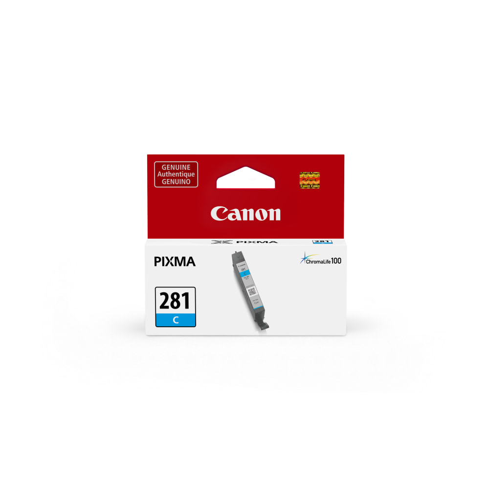 Canon CLI-281 ChromaLife 100+ Cyan Ink Tank, 2088C001 MPN:2088C001