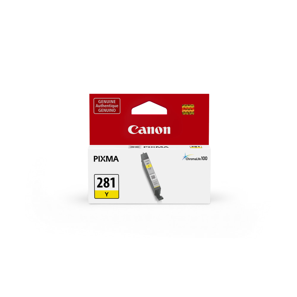 Canon CLI-281 ChromaLife 100+ Yellow Ink Tank, 2090C001 MPN:2090C001