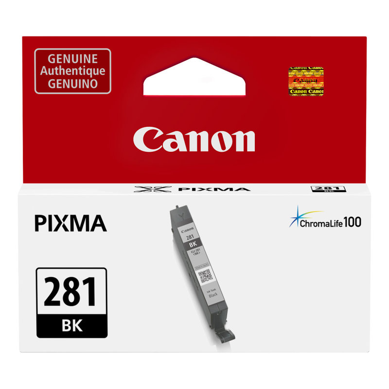 Canon CLI-281 ChromaLife 100+ Black Ink Tank, 2091C001 MPN:2091C001