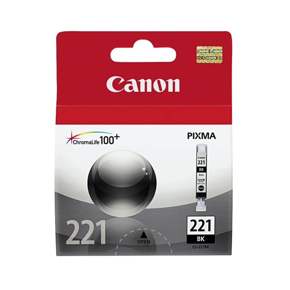 Canon CLI-221BK ChromaLife 100+ Black Ink Tank, 2946B001 MPN:2946B001