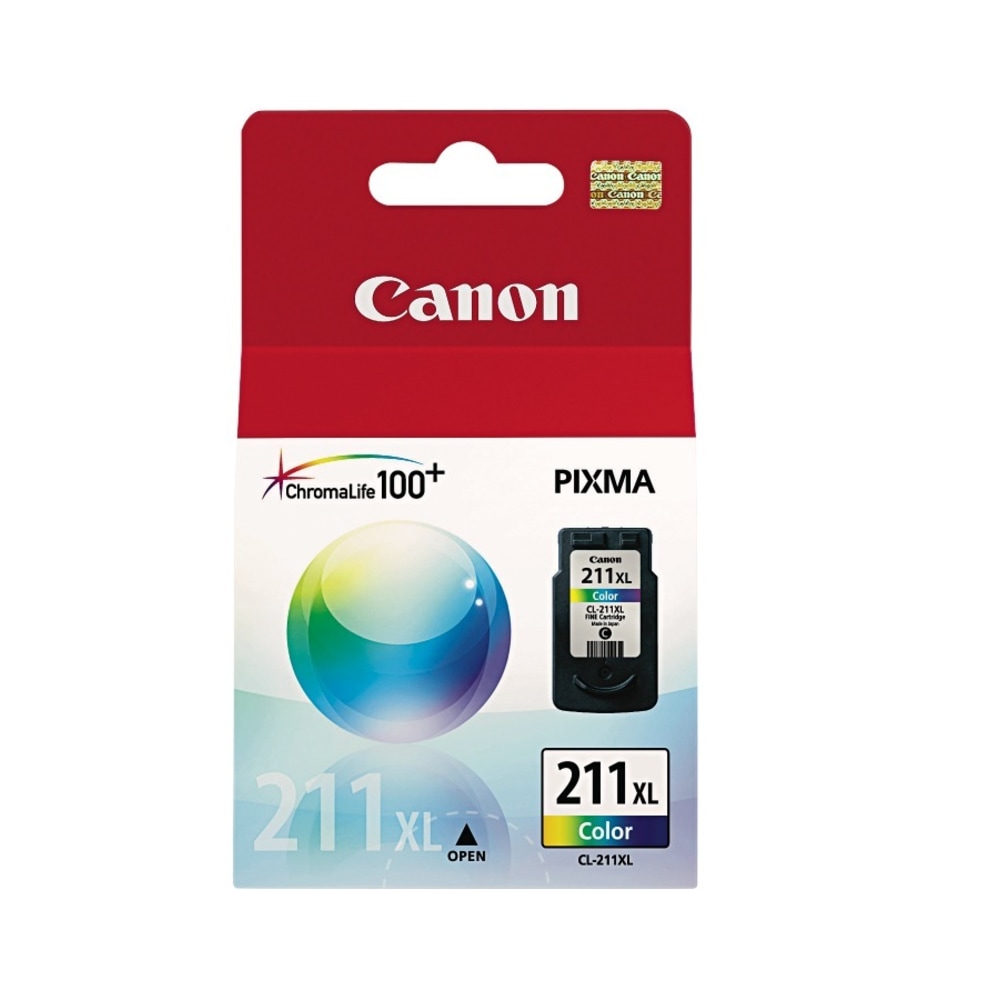 Canon CL-211XL Tri-Color High-Yield Ink Cartridge, 2975B001 MPN:2975B001