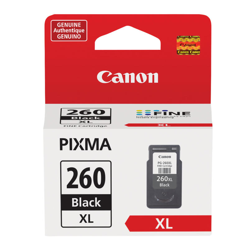 Canon PG-260XL Black High-Yield Ink Cartridge, 3706C001 MPN:3706C001