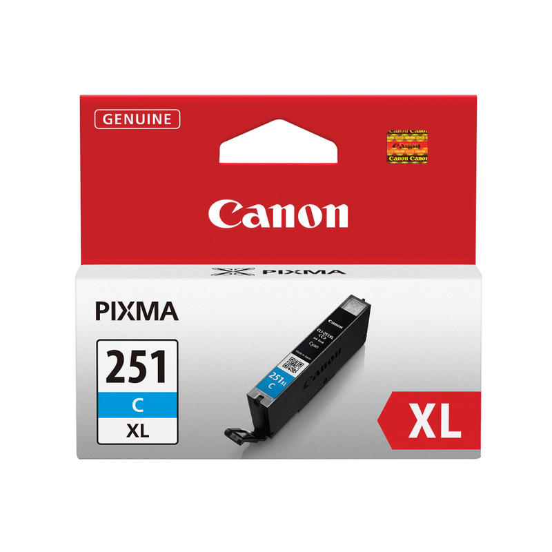 Canon CLI-251XL Cyan High-Yield Ink Tank, CLI-251C XL MPN:6449B001