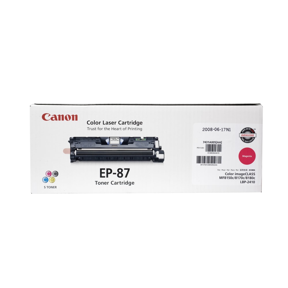 Canon EP-87M Magenta Toner Cartridge, 7431A005 MPN:7431A005AA