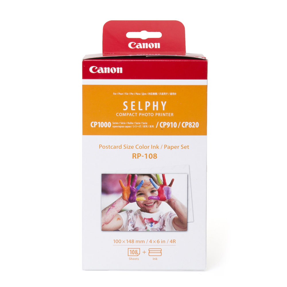 Canon RP-108 Tri-Color Ink Ribbon And Paper Set, 8568B001 MPN:8568B001