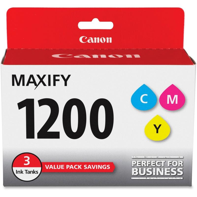 Canon Tricolor Ink Cartridges, Yellow/Magenta/Cyan, Pack Of 3 Cartridges, PGI-1200CMY MPN:9232B005
