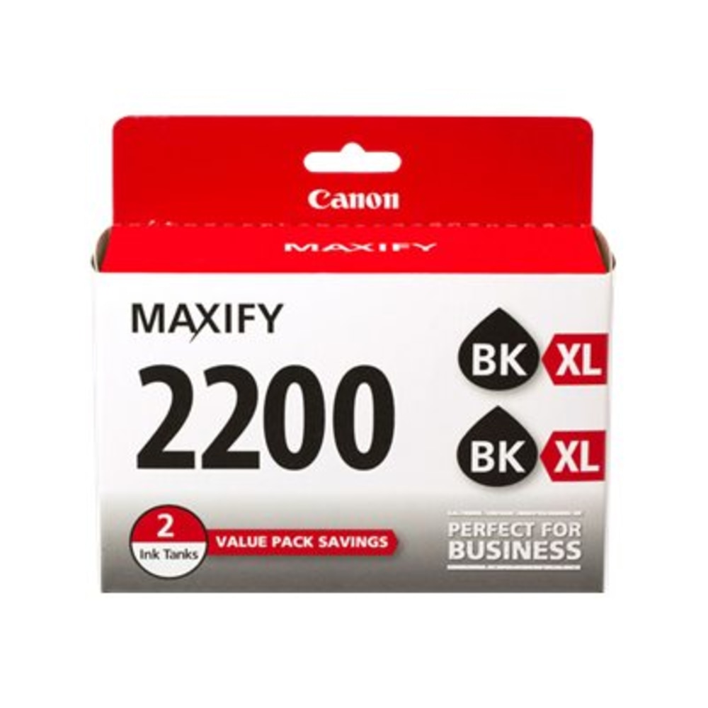 Canon PGI-2200XL Black Twin Pack - 2-pack - High Yield - black - original - ink tank - for MAXIFY iB4020, iB4120, MB5020, MB5120, MB5320, MB5420 MPN:9255B006