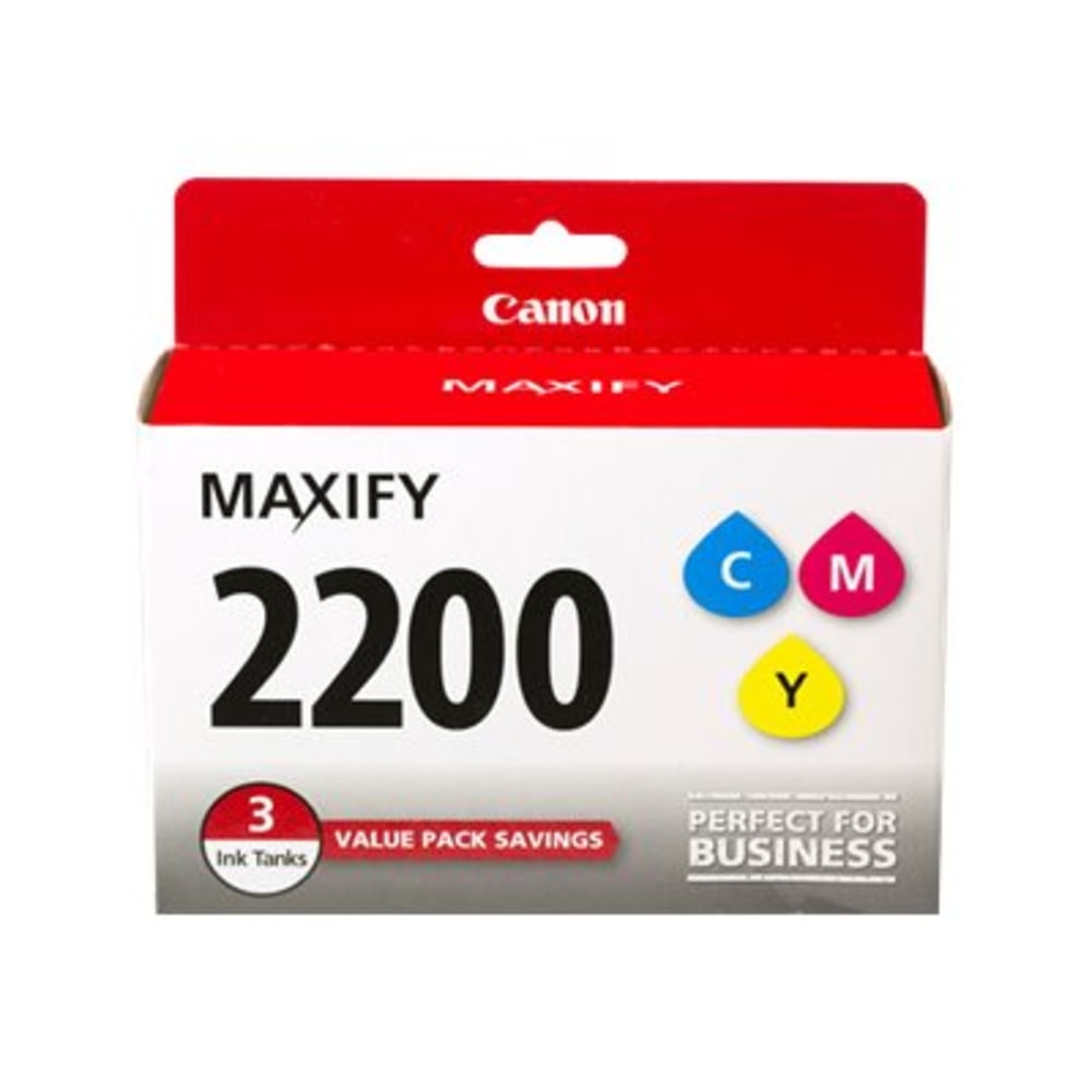 Canon PGI-2200 CMY Value Pack - 3-pack - yellow, cyan, magenta - original - ink tank - for MAXIFY iB4020, iB4120, MB5020, MB5120, MB5320, MB5420 MPN:9304B005