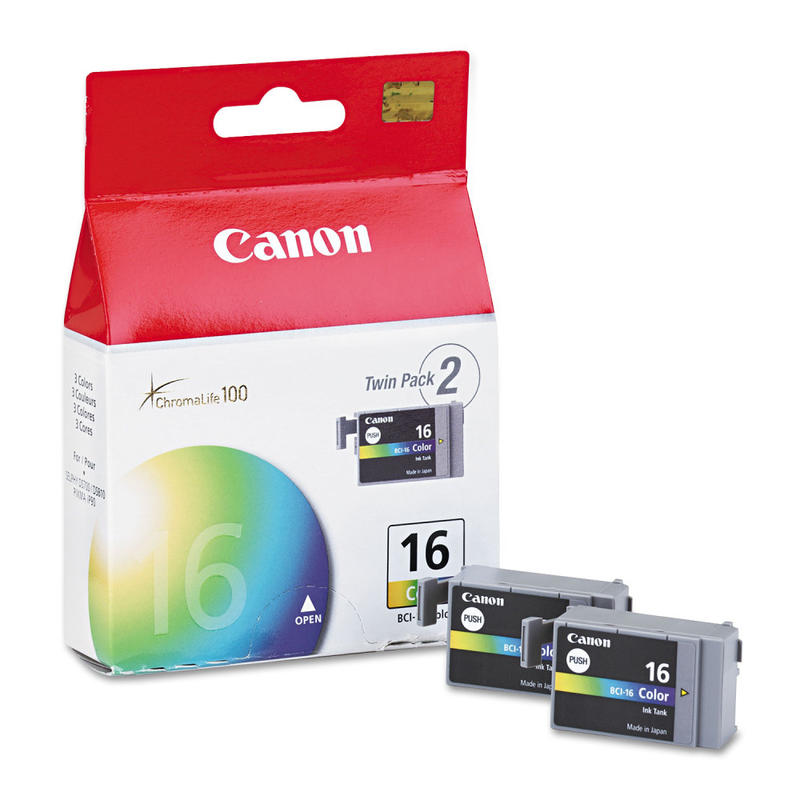 Canon BCI-16 Tri-Color Ink Tanks, Pack Of 2, 9818A003 MPN:9818A003