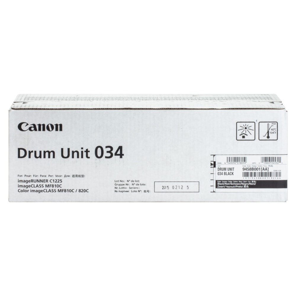 Canon 034 Black Drum Unit, 9458B001 MPN:9458B001AA