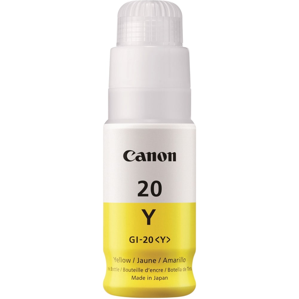Canon GI-20 MegaTank Ink - Inkjet - Yellow - 1 Each MPN:GI20YELLOW