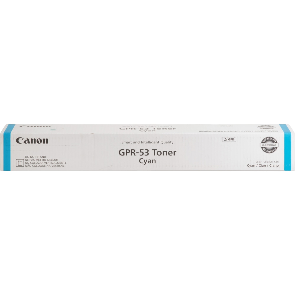 Canon GPR-53 Original Laser Toner Cartridge - Cyan - 1 Each - 19000 Pages MPN:GPR53C