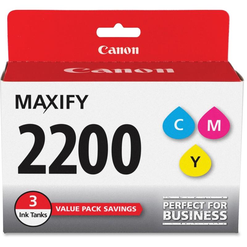 Canon PGI-2200 CMY Original Ink Cartridge - Inkjet - Standard Yield - 700 Pages (Per Cartridge) - Cyan, Magenta, Yellow - 3 / Pack MPN:PGI2200CMY