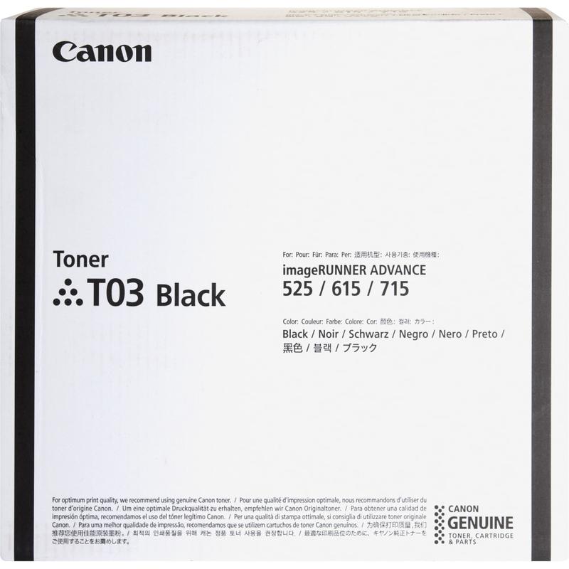 Canon T03 Original Laser Toner Cartridge - Black - 1 Each - 51500 Pages MPN:T03