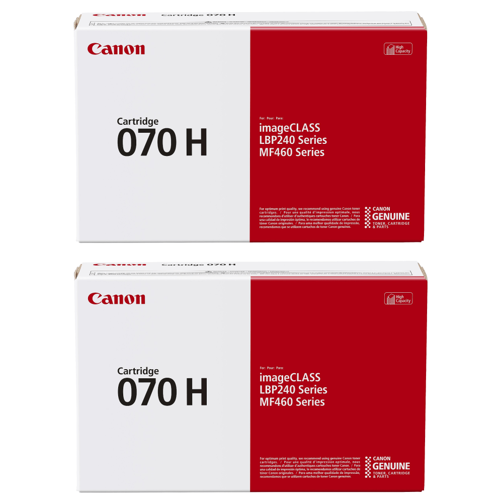 Canon 070 Black High Yield Toner Cartridges, Pack Of 2 Cartridges, 5640C001 MPN:CRG070HK2PK-OD