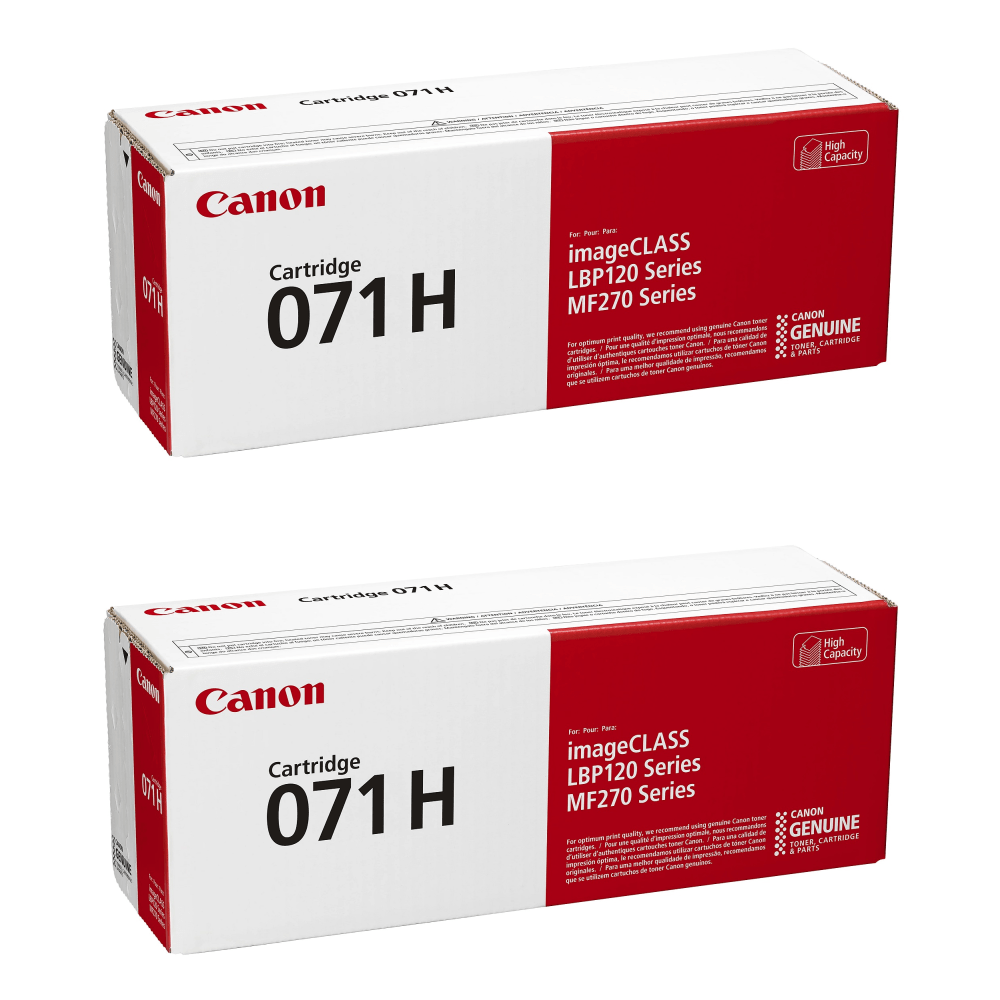 Canon 071 Black High Yield Toner Cartridges, Pack Of 2 Cartridges, 5646C001 MPN:CRG071HK2PK-OD