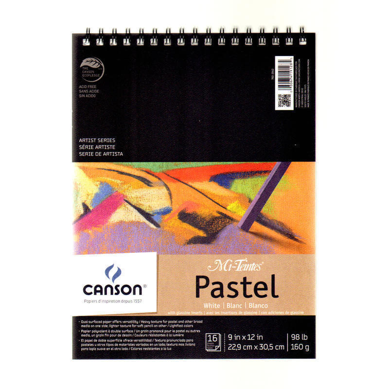 Canson Mi-Teintes Pastel Pad With Interleavings, 9in x 12in, White, 16 Sheets MPN:100510867