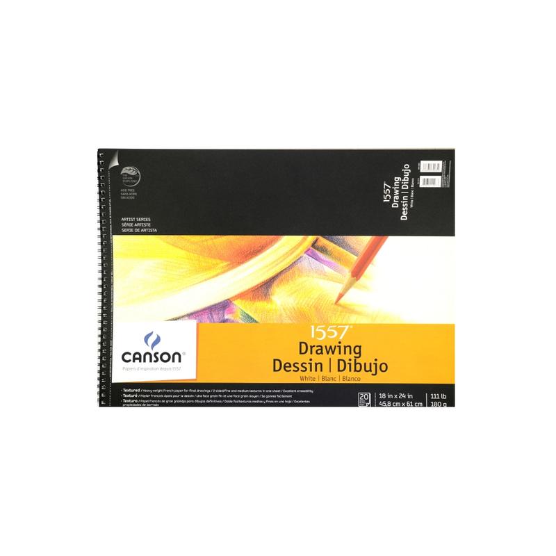 Canson C A Grain Drawing Paper Pad, 18in x 24in, 20 Sheets MPN:100510889