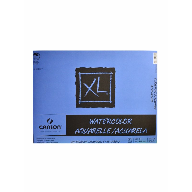 Canson XL Watercolor Pad, 18in x 24in, 30 Sheets Per Pad MPN:100510944