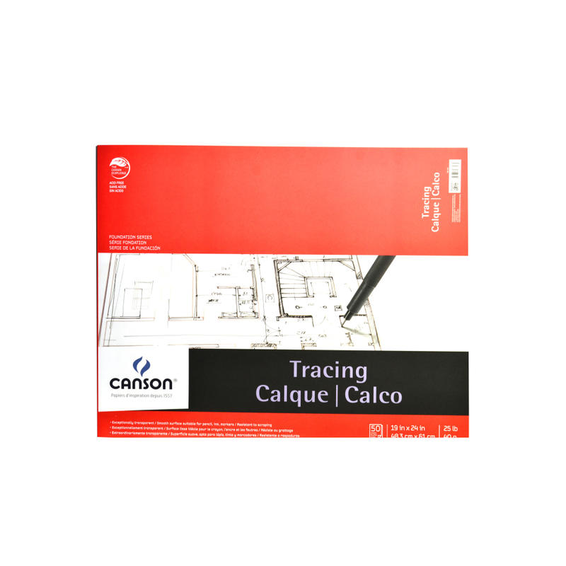 Canson Tracing Pad, 19in x 24in, 50 Sheets MPN:100510963