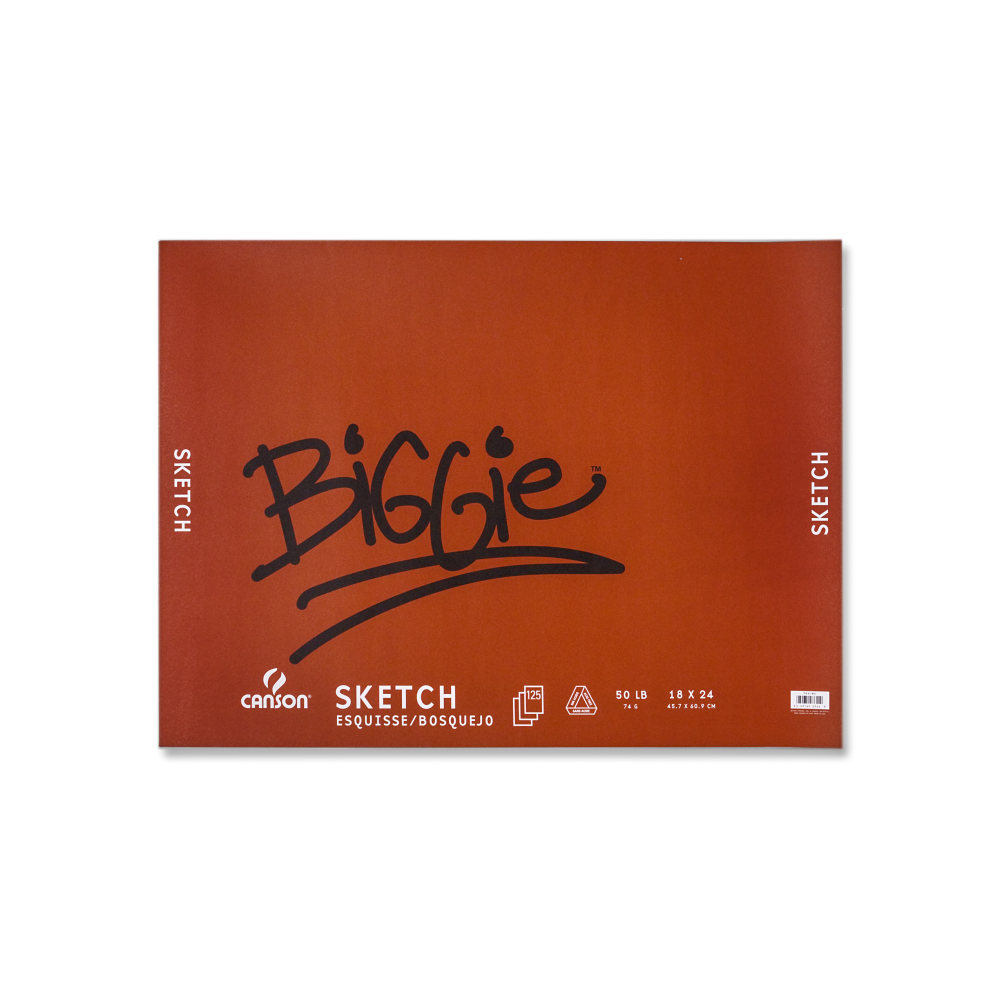 Canson Biggie Sketch Pad, 18in x 24in, Pack Of 120 Sheets MPN:100511076