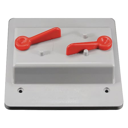 Weatherproof Cover, Switch Box Type, 2 Gang, Toggle Switch Cover Type MPN:5133331