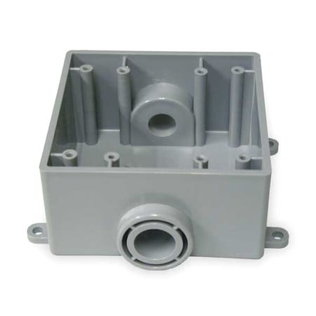 Weatherproof Electrical Box, 36 cu in, FSC Box Type, 2 Gangs, PVC, Rectangular Shape MPN:5133372