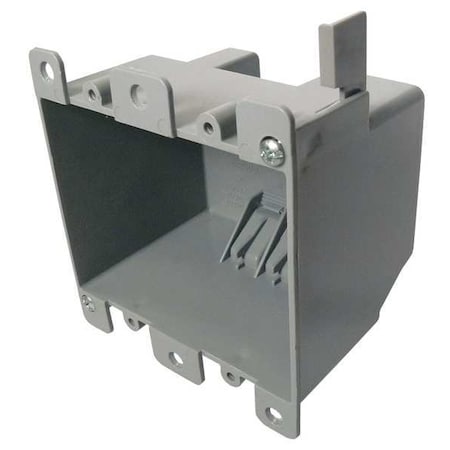 Electrical Box, 25 cu in, Switch Box Type, 2 Gangs, PVC, Rectangular Shape MPN:EZ25DOR