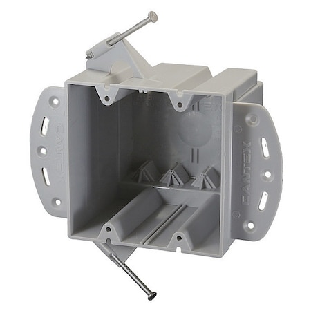 Electrical Box, 48 cu in, Switch Box Type, 2 Gangs, PVC, Rectangular Shape MPN:EZ48DNR