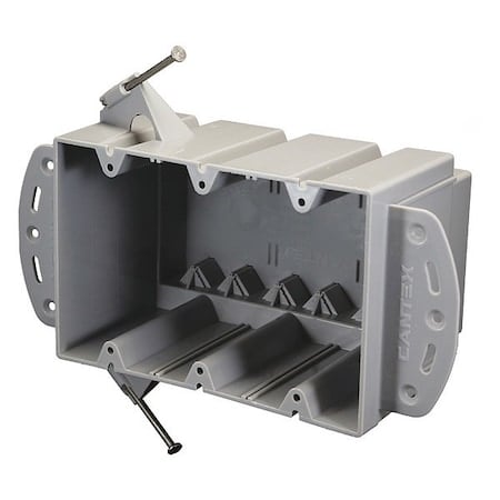 Electrical Box, 74 cu in, Switch Box Type, 3 Gangs, PVC, Rectangular Shape MPN:EZ74TNR