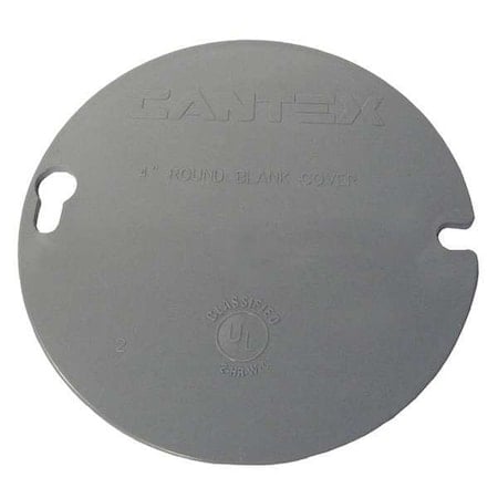 Box Cover, Round Box Type, 1 Gang, PVC, Blank Cover Type MPN:EZYKLR